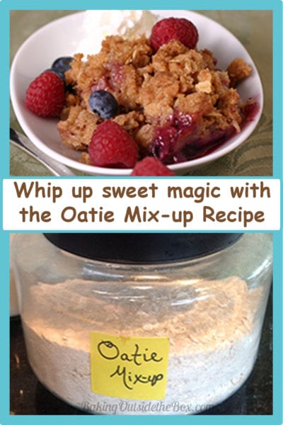  This sweet Oatmeal mix makes more than cookie it makes many treats, like Berry Apple Crumble or Peanut Butter bars with ease.