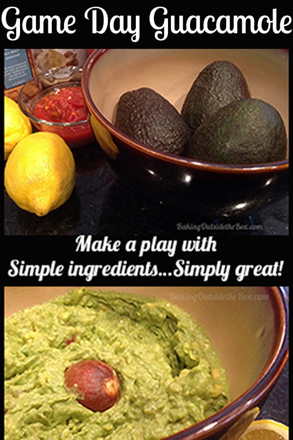 Easy to make Game day Guac. It's easy to whip up this fresh guacamole recipe and easy to gobble up. Keto approved, it's great with  my Dorketos recipe and cut up veggies.  Serve it with chips and cut-up fresh veggies.