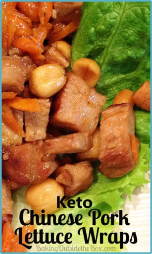 #bakingoutsidethebox | Satisfy a craving for Chinese food with easy this Keto Chinese Pork Lettuce Wraps recipe. Planning ahead makes this restaurant-style treat a snap.