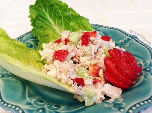 Keto Chicken Salad with Berries and Nuts - Baking Outside the Box