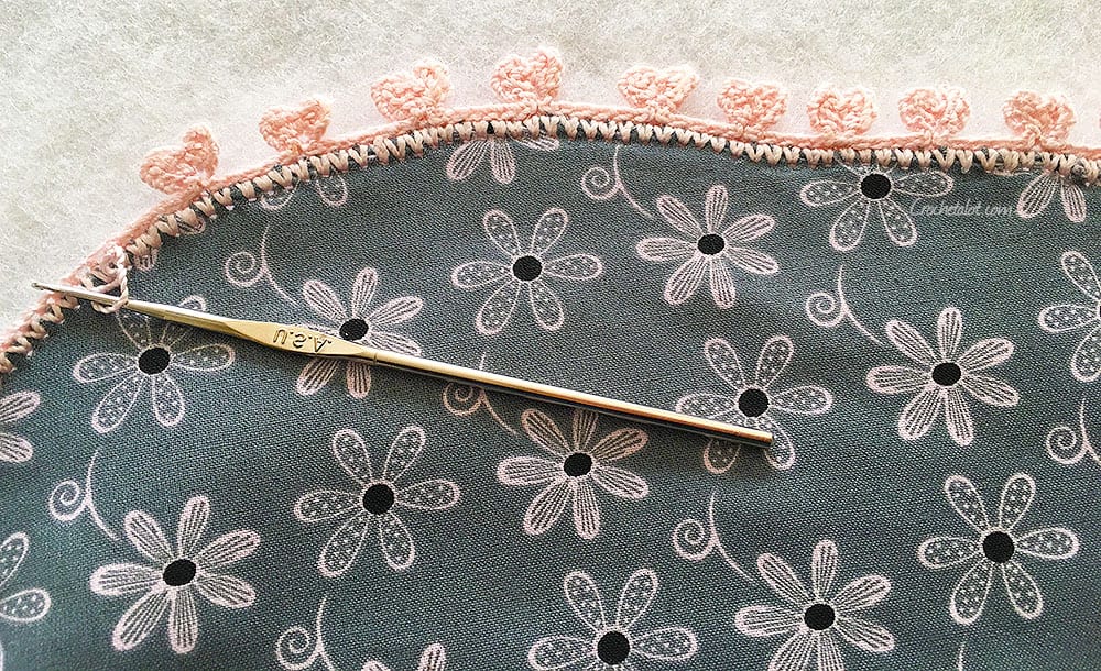 crochet edge burp cloth pattern