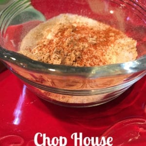This Chop House Seasoning makes great pork chops. Sprinkle this on pork chops before browning or baking. So easy, you may have the spices on hand right now.