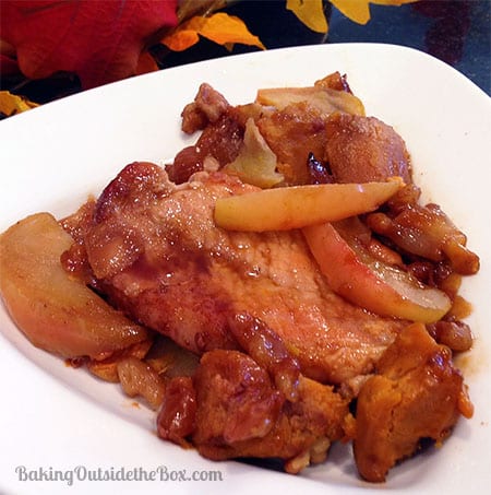 The harvest maple chops are a fabulous fall meal and a favorite for family gatherings. It fills the house with the delectable scents of autumn and makes a warm and cozy meal on a chilly evening.