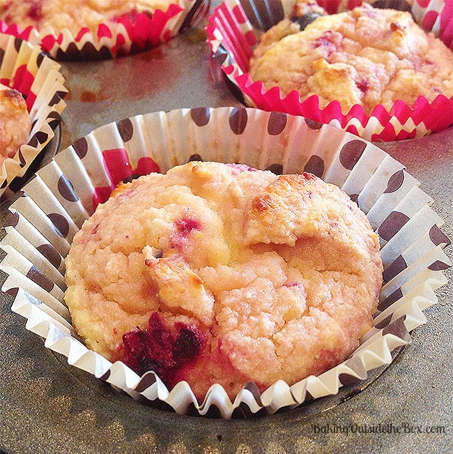 This easy Triple Berry Muffins Recipe is bound to become a favorite breakfast option on a low carb regimen. Just 3 net carbs per muffin.