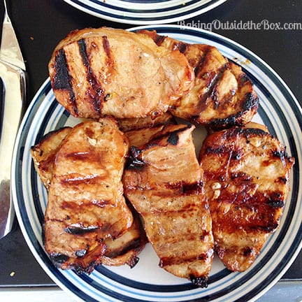 #bakingoutsidethebox | The recipe for these Chinese Marinated Pork Chops are so easy to make and turn out so tender, they will become a grill out favorite all summer long.