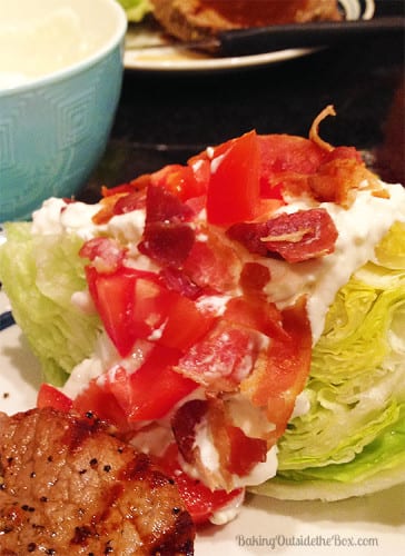 BLT Blue Cheese Loaded Lettuce Wedges are light, crisp and hearty with a surprisingly delicious and low calorie homemade Blue Cheese dressing recipe.