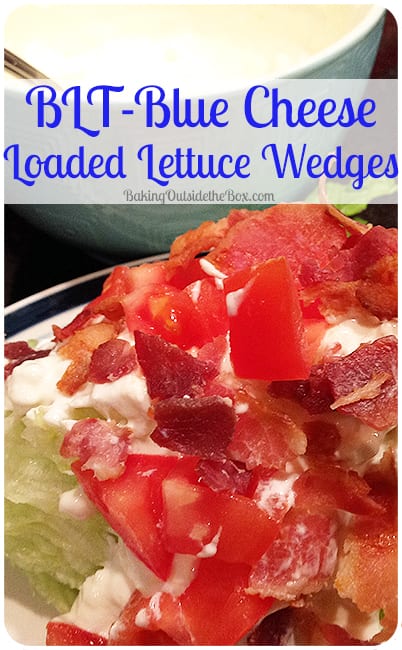 BLT Blue Cheese Loaded Lettuce Wedges are light, crisp and hearty with a surprisingly delicious and low calorie homemade Blue Cheese dressing recipe.