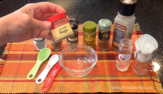 This Poultry Seasoning recipe is perfect to have in your spice cupboard for the holiday months. It's great for turkey, chicken, soups and stuffing. Includes a short video tutorial and label download.