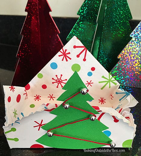 Easy DIY tutorial with pictures for thrifty and cute Christmas treat boxes.