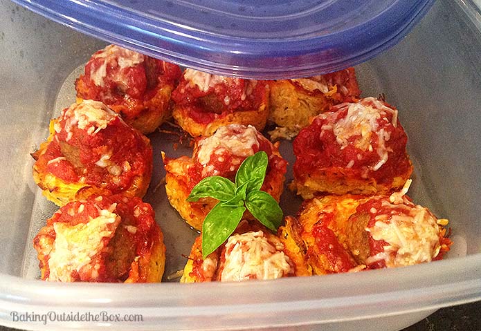 These Nested Meatballs are a comfort food for those who long for spaghetti and meatballs on a low carb regimen. Makes a great appetizer or light lunch.