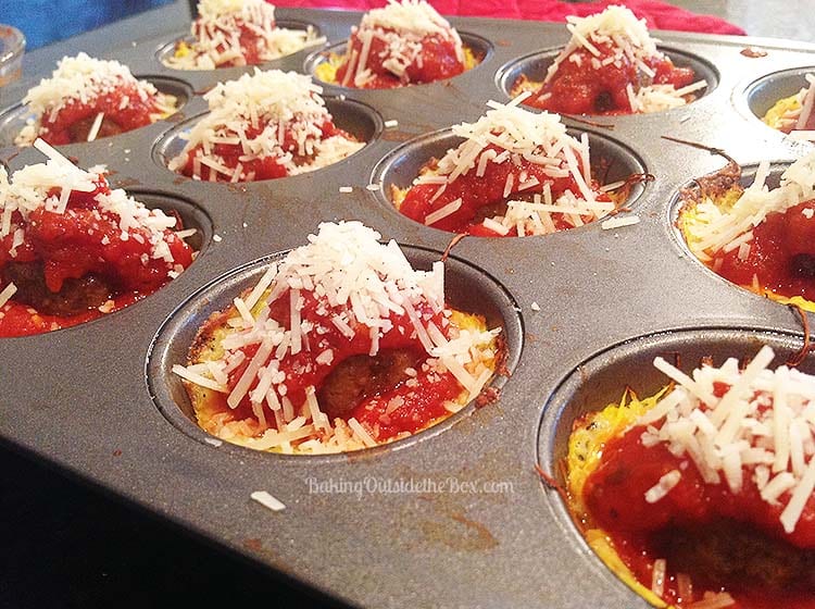 These Nested Meatballs are a comfort food for those who long for spaghetti and meatballs on a low carb regimen. Makes a great appetizer or light lunch.