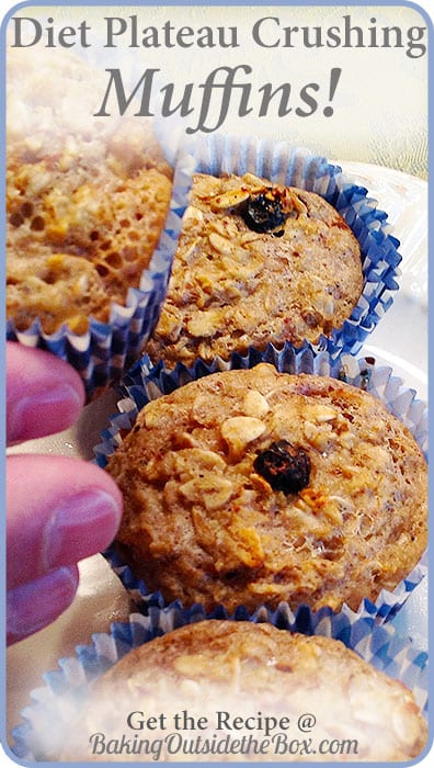 Yes, you read that right. It seems impossible, yet this is a Diet Plateau Crushing Muffin Recipe. I discovered it as a joke - yummy and slimming one. Gluten free too! 