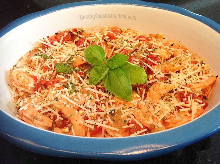 A few convenient shortcuts allow this low carb Speedy Shrimp Scampi to get from oven to table quickly. Super satisfying & just under 6 grams of net carbs.